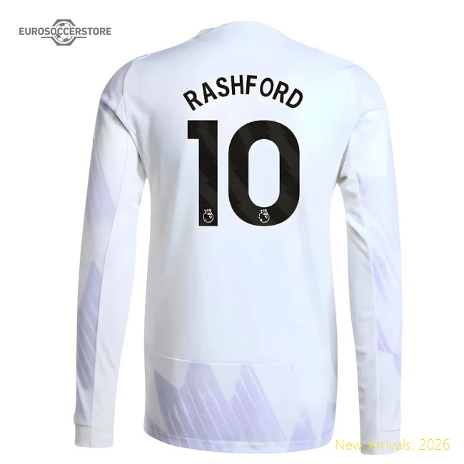 2025-2026 Man Utd Authentic Long Sleeve Away Shirt (Rashford 10)-Vantage Point Soccer