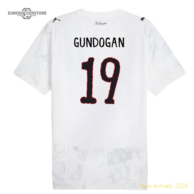 2025-2026 KIDSUPER x Manchester City CWC Shirt (White) (Gundogan 19)-Vantage Point Soccer