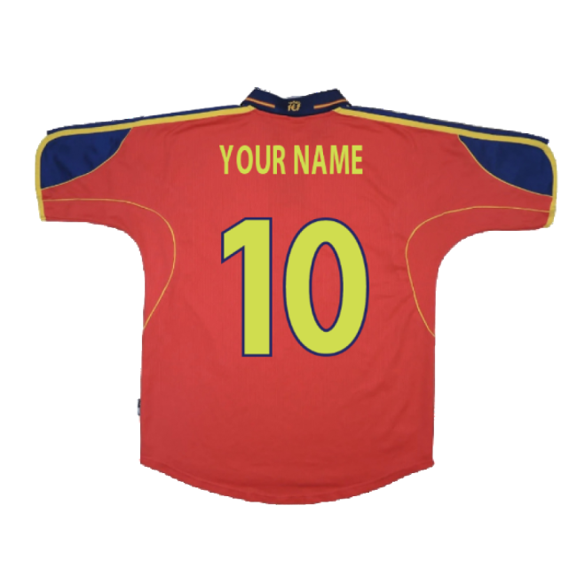 Spain 1999-02 Home Shirt ((Excellent) M) (Your Name)-Vantage Point Soccer