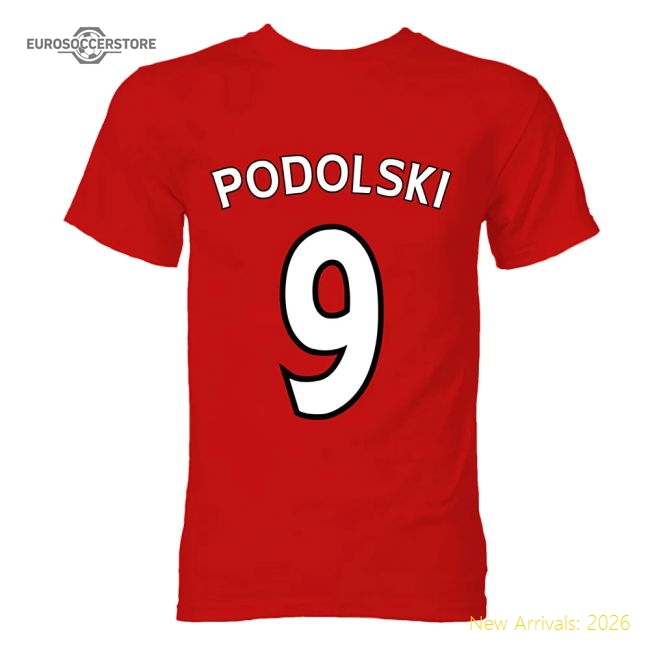 Lukas Podolski Arsenal Hero T-Shirt (Red)-Vantage Point Soccer