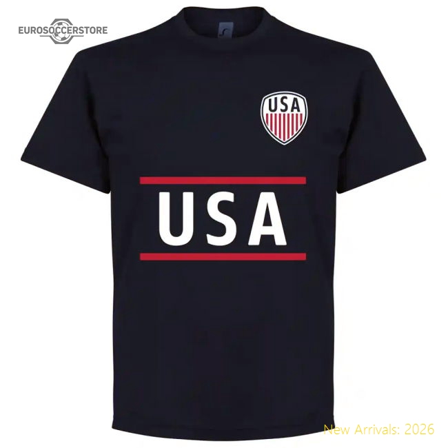 USA Clint Dempsey 8 Team T-Shirt - Navy-Vantage Point Soccer