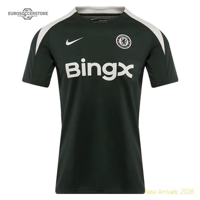 2025-2026 Chelsea Dri-Fit Strike Training Shirt (Green) (Hazard 10)-Vantage Point Soccer