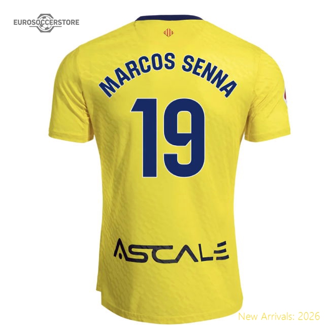 2025-2026 Villarreal Home Shirt (Marcos Senna 19)-Vantage Point Soccer