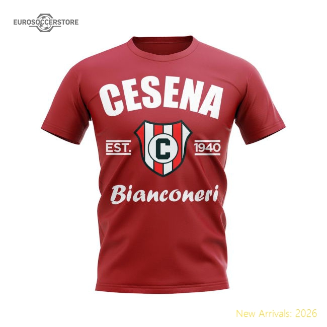 Cesena Established Football T-Shirt (Red)-Vantage Point Soccer