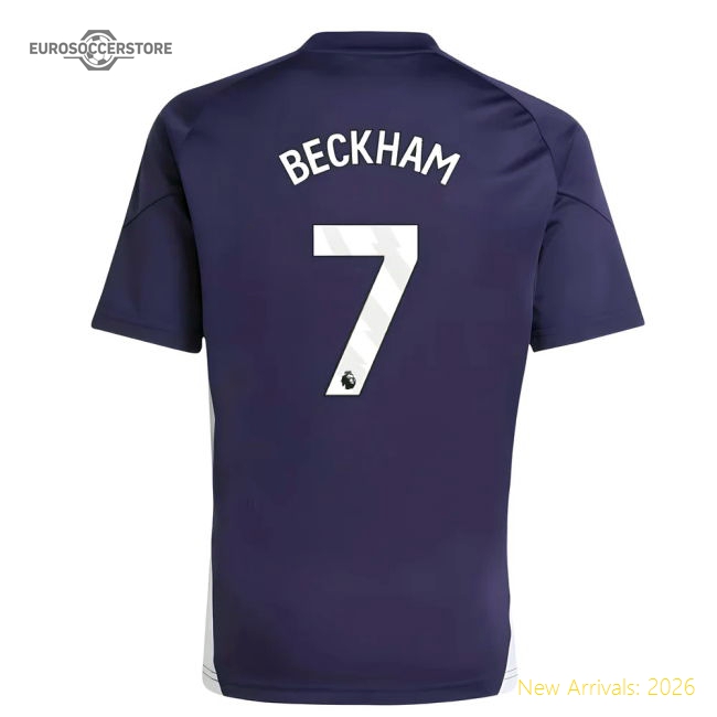 2025-2026 Man Utd Training Jersey (Aurora Plum) - Kids (Beckham 7)-Vantage Point Soccer