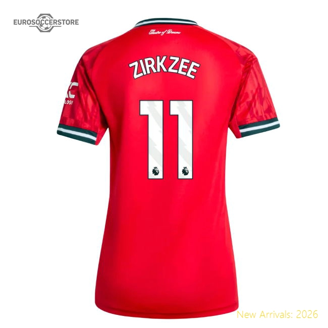 2025-2026 Man Utd Home Shirt (Womens) (Zirkzee 11)-Vantage Point Soccer