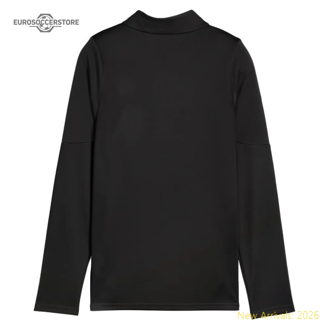 2025-2026 Man City Training 1/4 Zip Top (Black) - Kids-Vantage Point Soccer