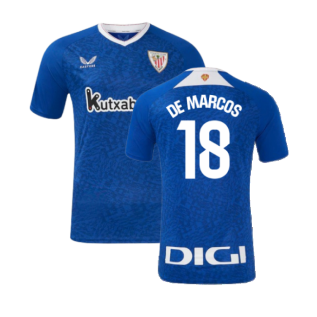 2024-2025 Athletic Bilbao Away Shirt (De Marcos 18)-Vantage Point Soccer