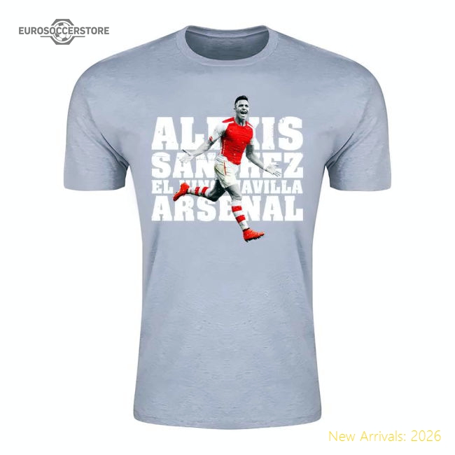 Alexis Sanchez Arsenal El Nino Maravilla T-Shirt (Grey)-Vantage Point Soccer