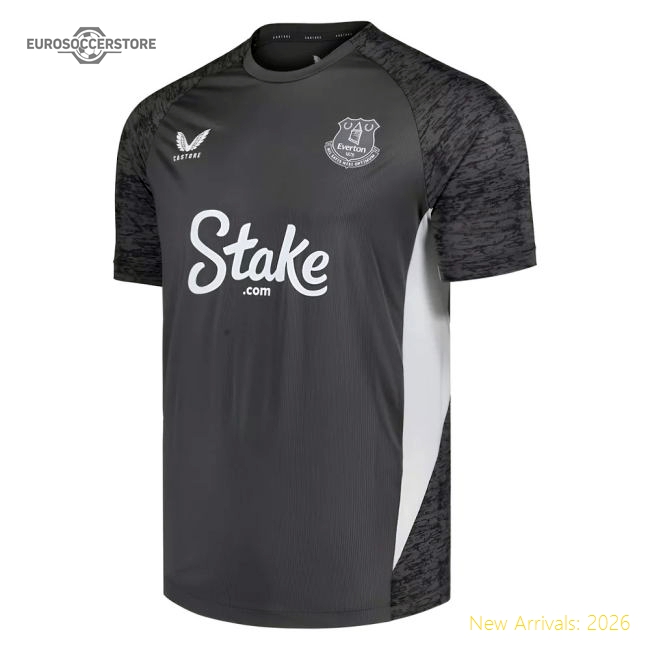 2025-2026 Everton Performance Short Sleeve T-Shirt (Grey)-Vantage Point Soccer