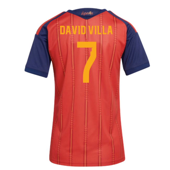 2026-2027 Spain Home Shirt (Womens) (David Villa 7)-Vantage Point Soccer