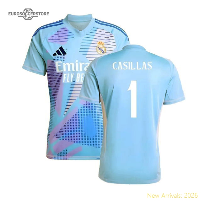 2024-2025 Real Madrid Home Goalkeeper Shirt (Blue) (Casillas 1)-Vantage Point Soccer