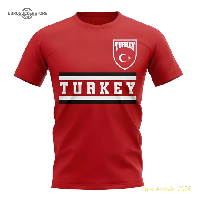 Turkey Core Football Country T-Shirt (Red)-Vantage Point Soccer