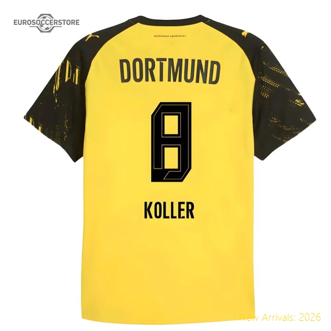 2025-2026 Borussia Dortmund Authentic Home Shirt (Koller 8)-Vantage Point Soccer