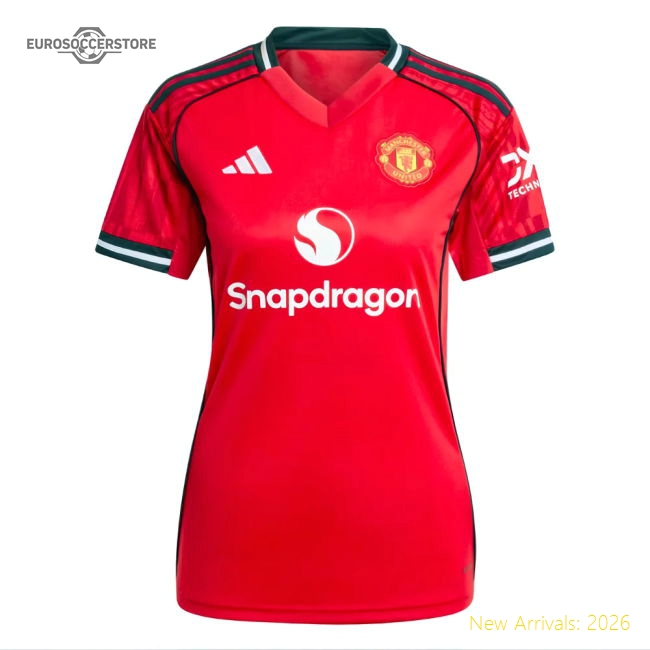 2025-2026 Man Utd Home Shirt (Womens)-Vantage Point Soccer