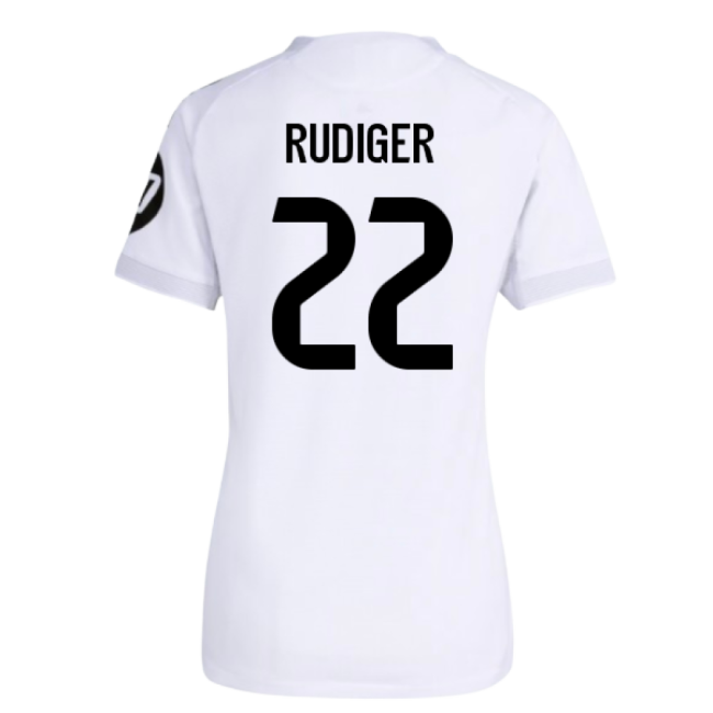 2025-2026 Real Madrid Authentic Home Shirt (Womens) (Rudiger 22)-Vantage Point Soccer
