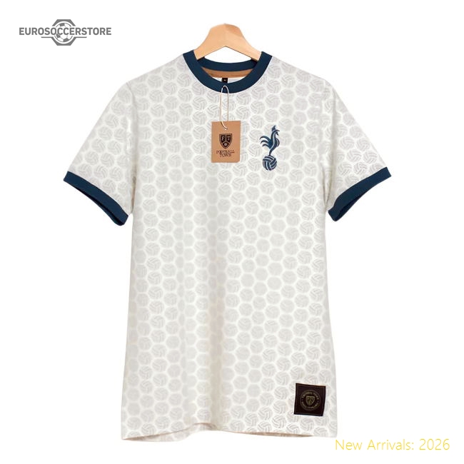 France The Cockerel Ball Shapes Away Retro Shirt-Vantage Point Soccer
