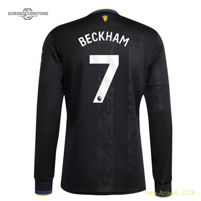 2025-2026 Man Utd Long Sleeve Third Shirt (Beckham 7)-Vantage Point Soccer