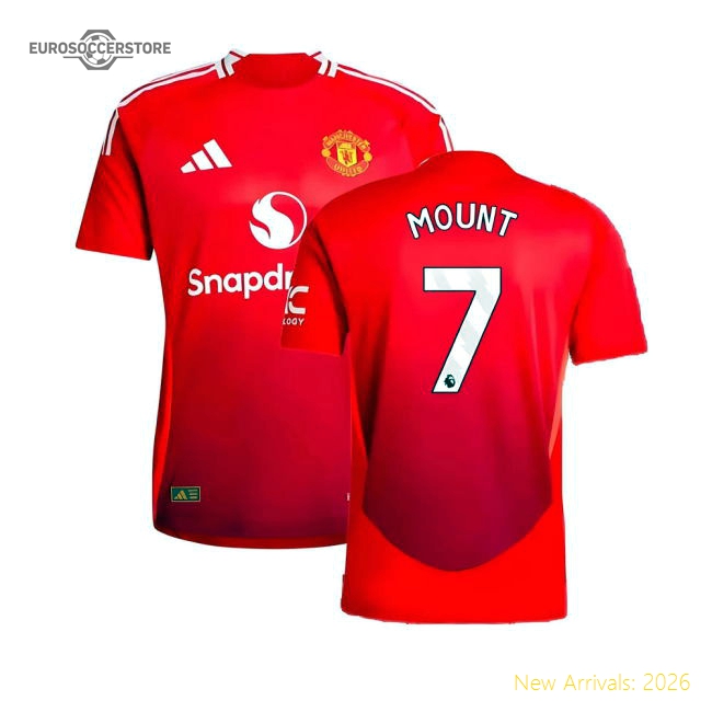 2024-2025 Man Utd Authentic Home Shirt (Mount 7)-Vantage Point Soccer