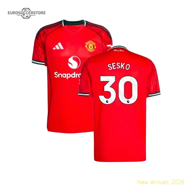 2025-2026 Man Utd Home Shirt (Sesko 30)-Vantage Point Soccer