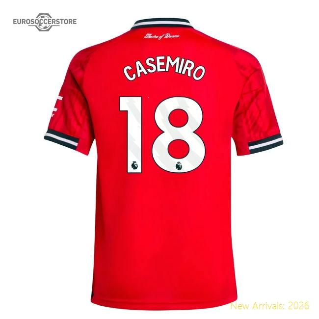 2025-2026 Man Utd Home Shirt (Kids) (Casemiro 18)-Vantage Point Soccer