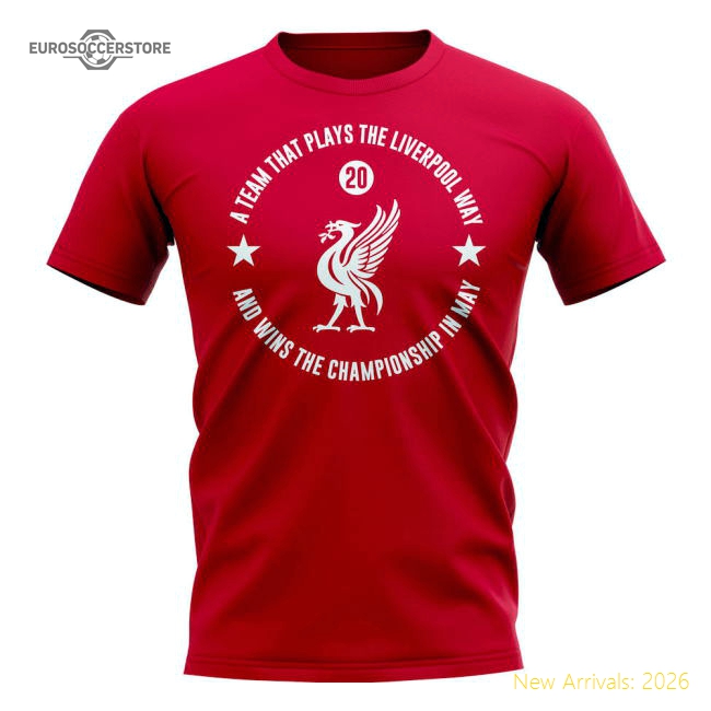 The Liverpool Way Champions 2024-25 T-Shirt (Red)-Vantage Point Soccer