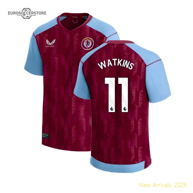 2023-2024 Aston Villa Home Shirt (Kids) (Watkins 11)-Vantage Point Soccer