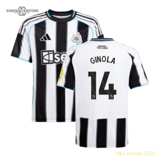 2025-2026 Newcastle Home Shirt (Kids) (Ginola 14)-Vantage Point Soccer
