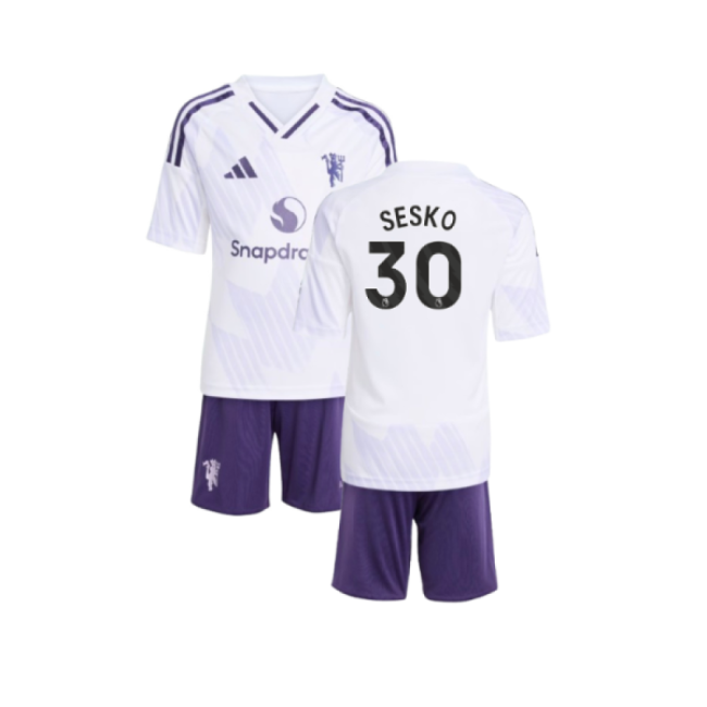 2025-2026 Man Utd Away Mini Kit (Sesko 30)-Vantage Point Soccer