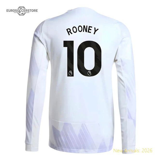 2025-2026 Man Utd Authentic Long Sleeve Away Shirt (Rooney 10)-Vantage Point Soccer