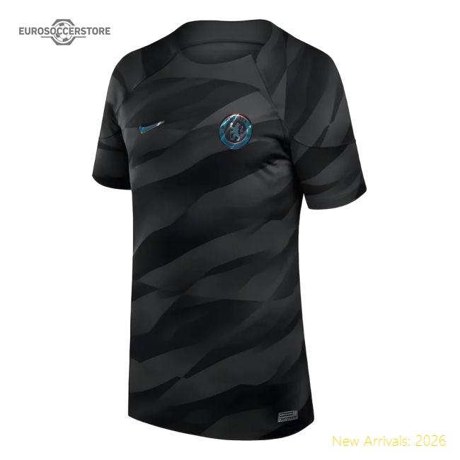 2023-2024 Chelsea Home Goalkeeper Shirt (Black) - KIds-Vantage Point Soccer