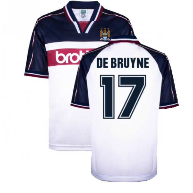 Manchester City 1998 Away Shirt (DE BRUYNE 17)-Vantage Point Soccer