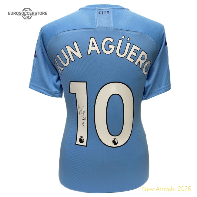 Manchester City FC Aguero Signed Shirt-Vantage Point Soccer
