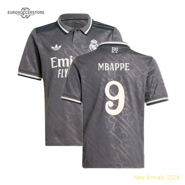 2024-2025 Real Madrid Third Shirt (Kids) (Mbappe 9)-Vantage Point Soccer
