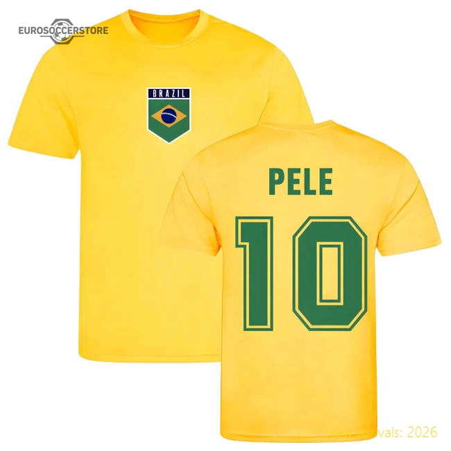 Pele Brazil Training Jersey (Yellow)-Vantage Point Soccer