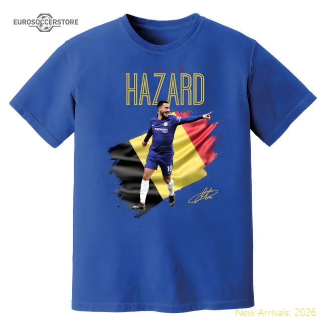 Eden Hazard Chelsea Celebration T-Shirt (Blue)-Vantage Point Soccer