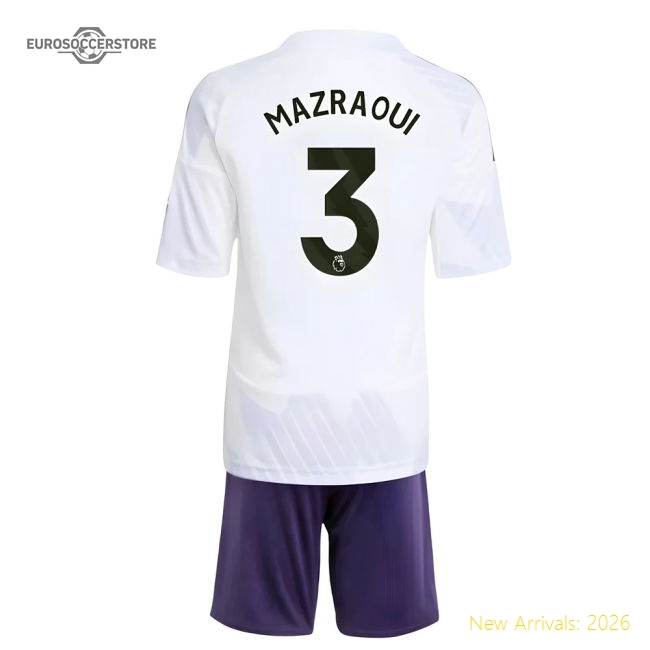 2025-2026 Man Utd Away Mini Kit (Mazraoui 3)-Vantage Point Soccer