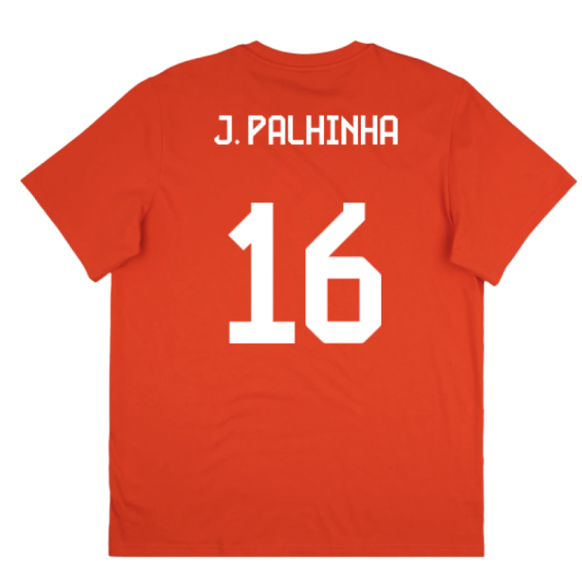 2025-2026 Bayern Munich Seasonal Graphic Tee (Red) (J. Palhinha 16)-Vantage Point Soccer