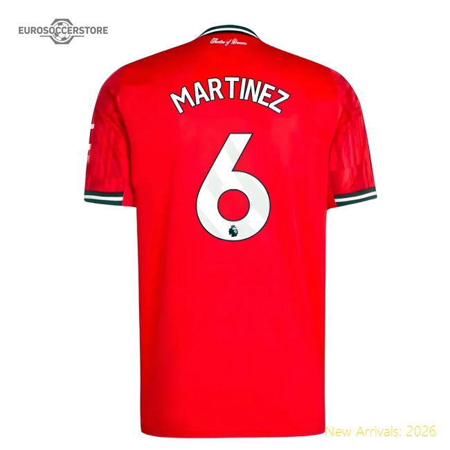 2025-2026 Man Utd Home Shirt (Martinez 6)-Vantage Point Soccer