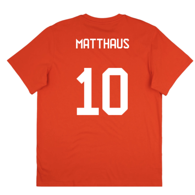2025-2026 Bayern Munich Seasonal Graphic Tee (Red) (Matthaus 10)-Vantage Point Soccer