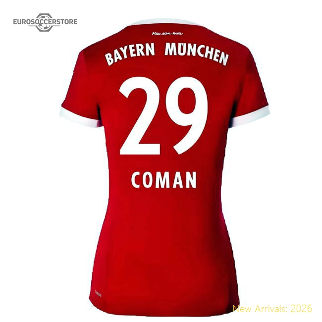 Bayern Munich 2017-18 Womens Home Shirt (XL) ((Excellent) XL) (Coman 29)-Vantage Point Soccer