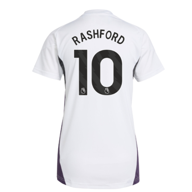 2025-2026 Man Utd Training Jersey (White) - Womens (Rashford 10)-Vantage Point Soccer
