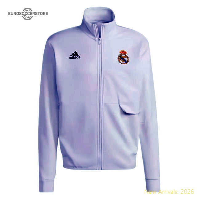 2023-2024 Real Madrid Anthem Jacket (White)-Vantage Point Soccer