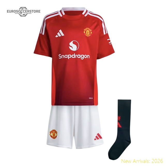 2024-2025 Man Utd Home Mini Kit (Your Name)-Vantage Point Soccer