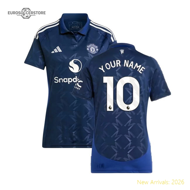 2024-2025 Man Utd Away Shirt (Womens) (Your Name)-Vantage Point Soccer