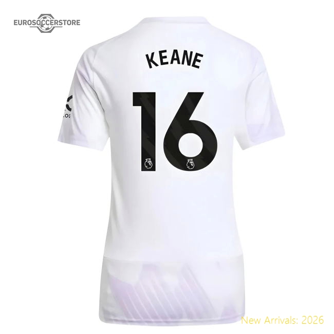 2025-2026 Man Utd Away Shirt (Womens) (Keane 16)-Vantage Point Soccer