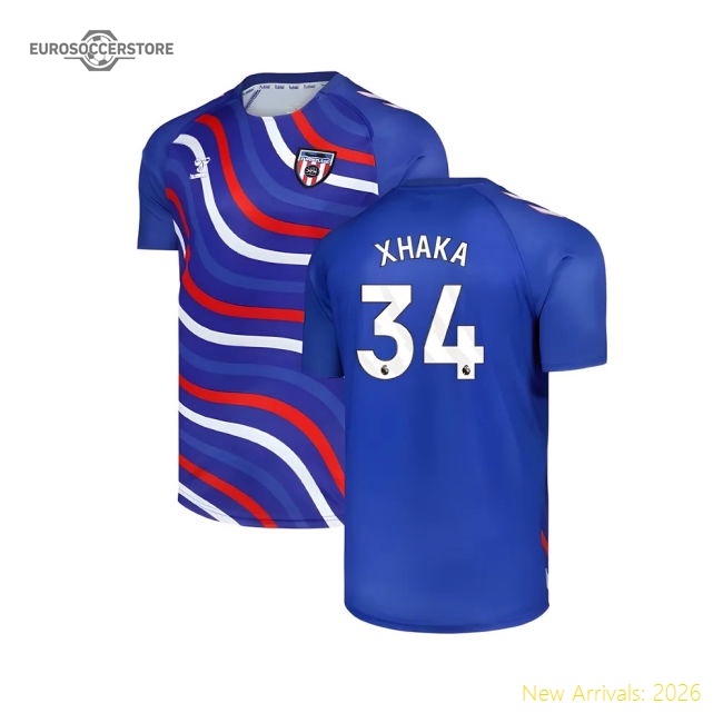 2025-2026 Sunderland Away Pre-Match Jersey (Blue) - Kids (Xhaka 34)-Vantage Point Soccer