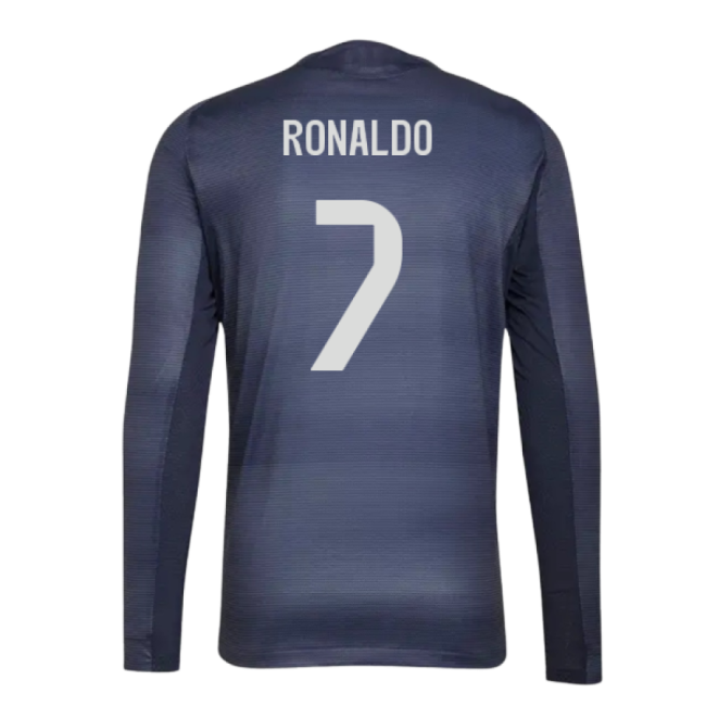 2025-2026 Real Madrid Authentic Long Sleeve Away Shirt (Ronaldo 7)-Vantage Point Soccer