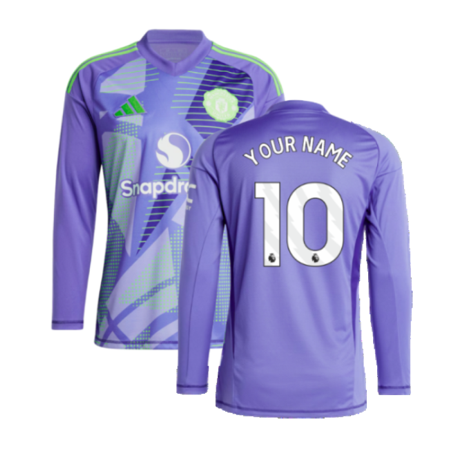 2024-2025 Man Utd Home LS Goalkeeper Shirt (Purple) (Your Name)-Vantage Point Soccer