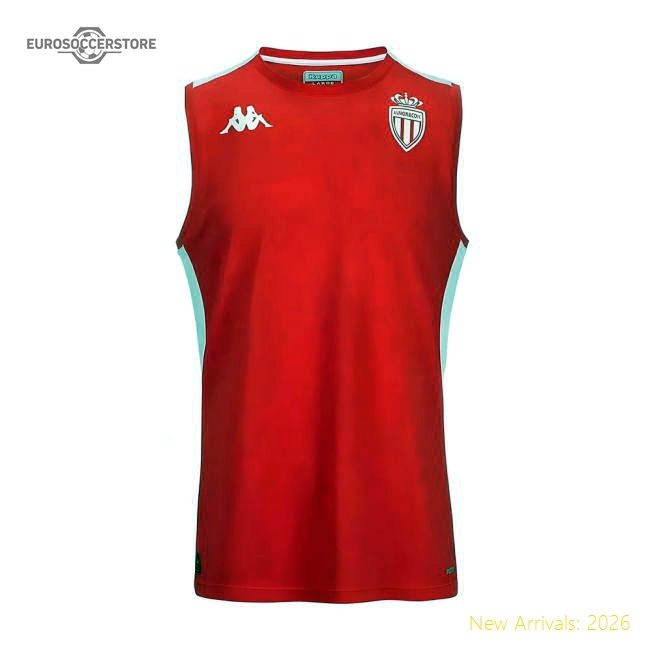 2024-2025 AS Monaco Sleeveless Jersey (Red)-Vantage Point Soccer